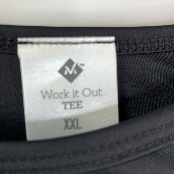 Members Mark Womens Moisture Wicking Work it Out Active Tee Shirt Black Size XXL - Picture 9 of 12
